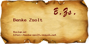 Benke Zsolt névjegykártya
