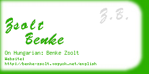 zsolt benke business card